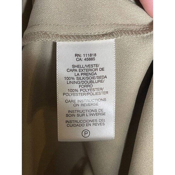 Michael Kors Black Tiered Silk Slip Dress Lace Sheer Tan Y2K 90s Size 10 - Picture 10 of 16